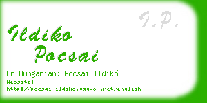 ildiko pocsai business card
